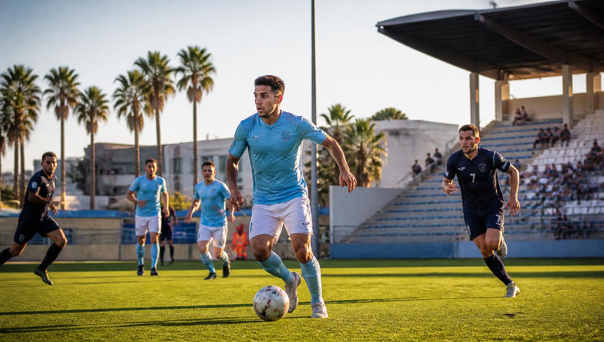 Joueurs du Sporting Club Cogolin en action au stade